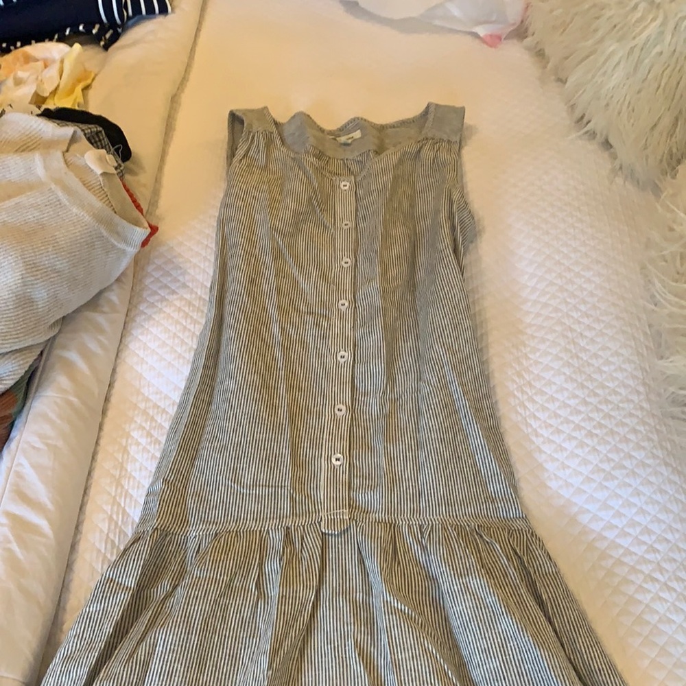 Max studio drop waist dress with front or back tie